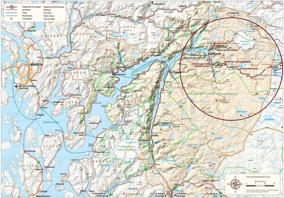 hardangerfjord, Norveç göster