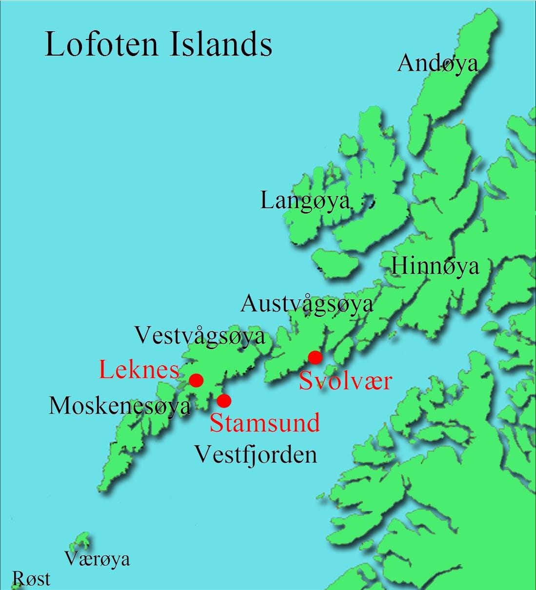 lofoten Adaları Norveç göster