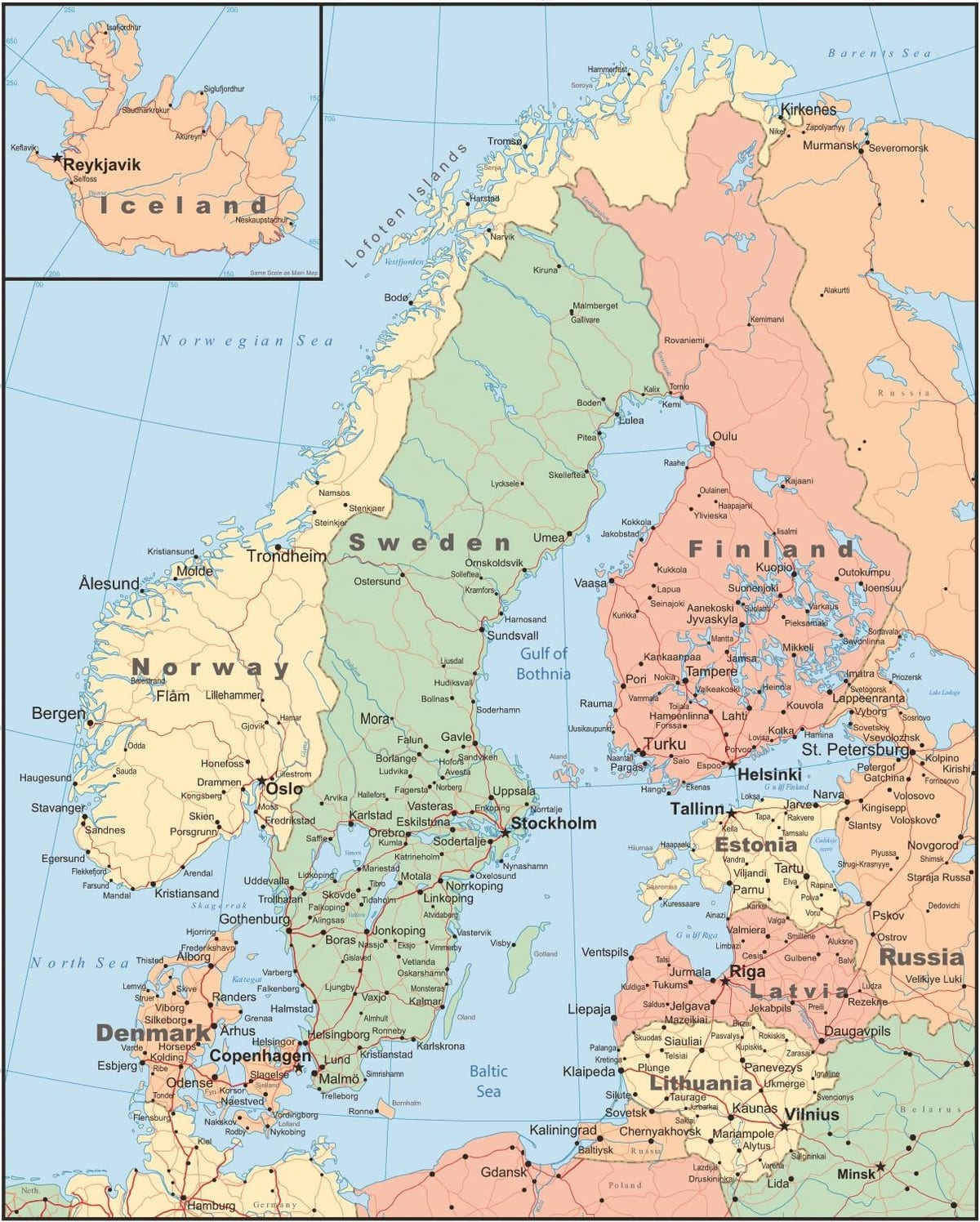 Norveç ülke haritası 
