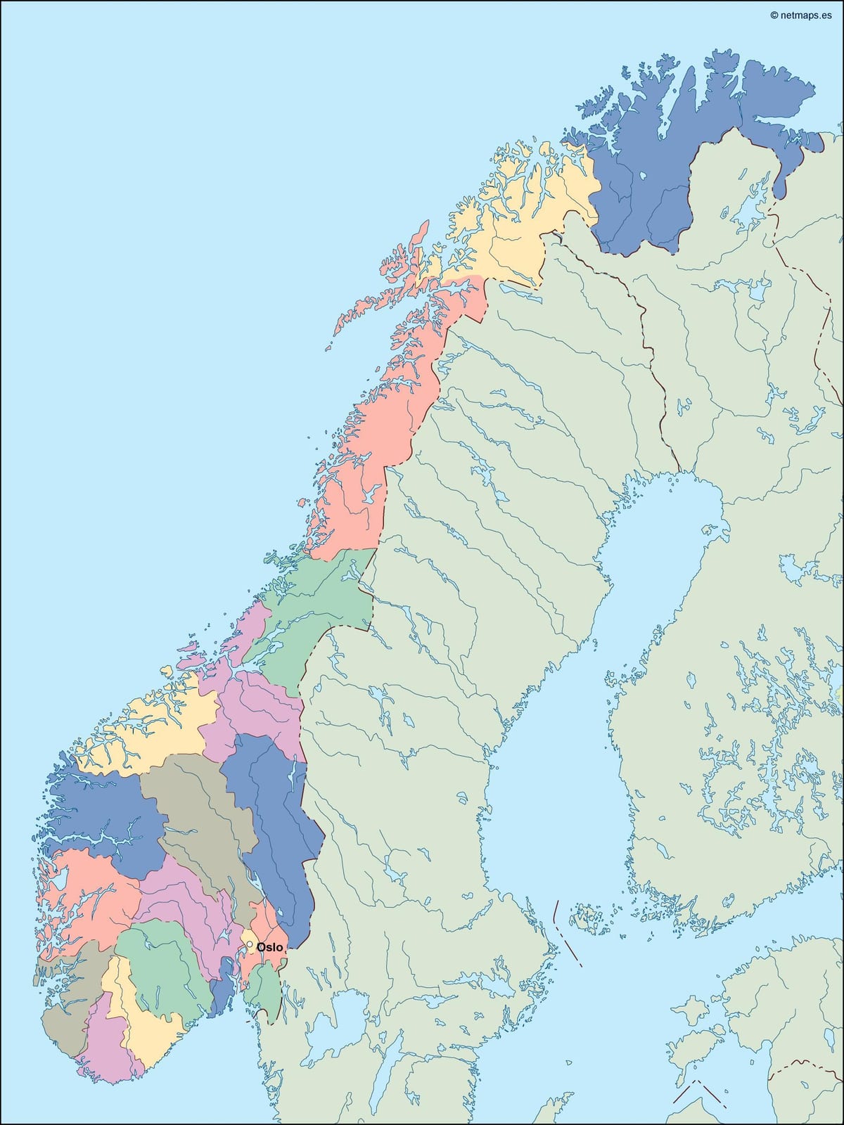 Norveç vektör harita
