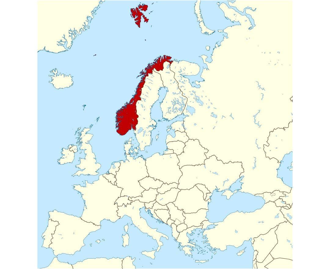 Haritada Norveç konumu