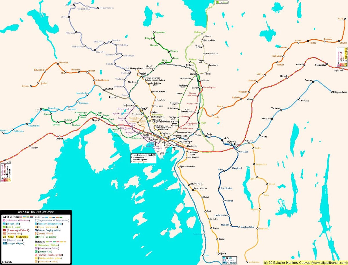 Norveç metro haritası