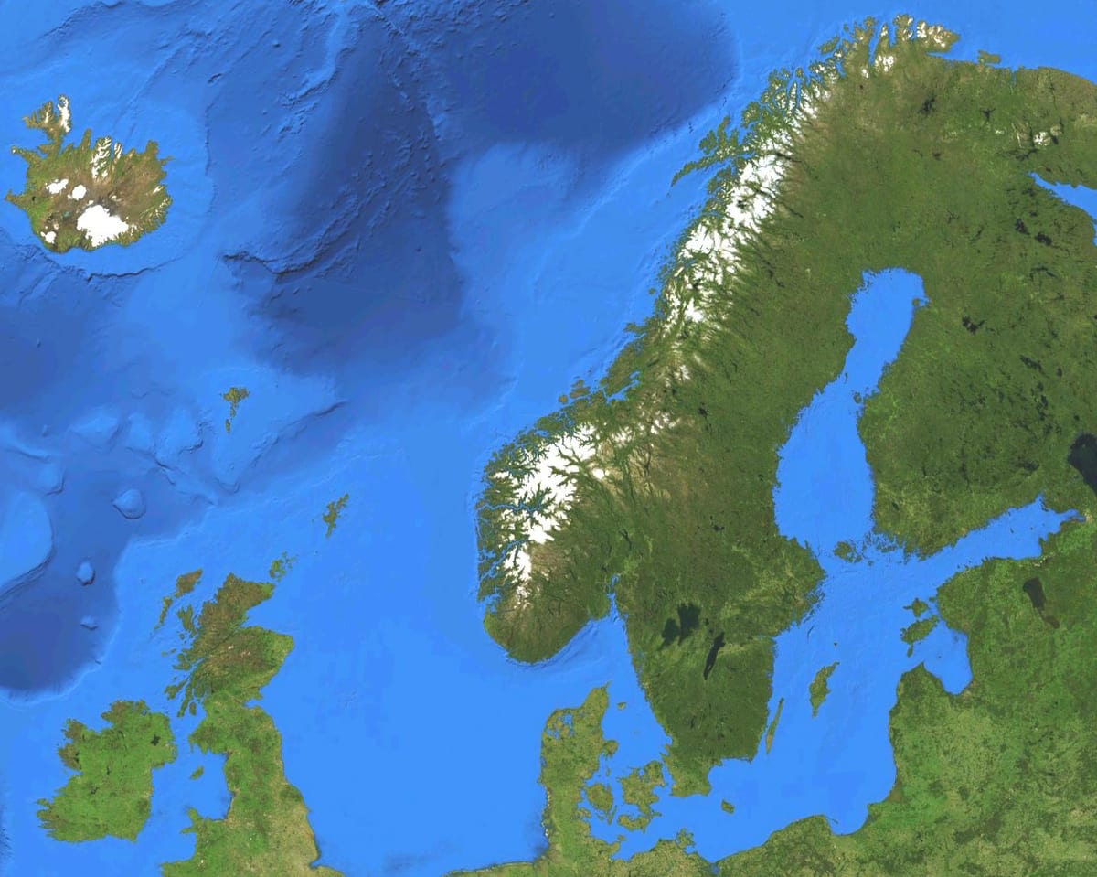 Norveç uydu haritası