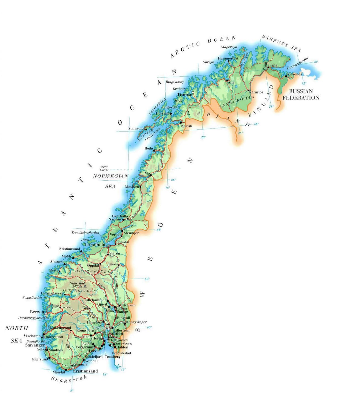 Norveç deniz seviyesinden göster 