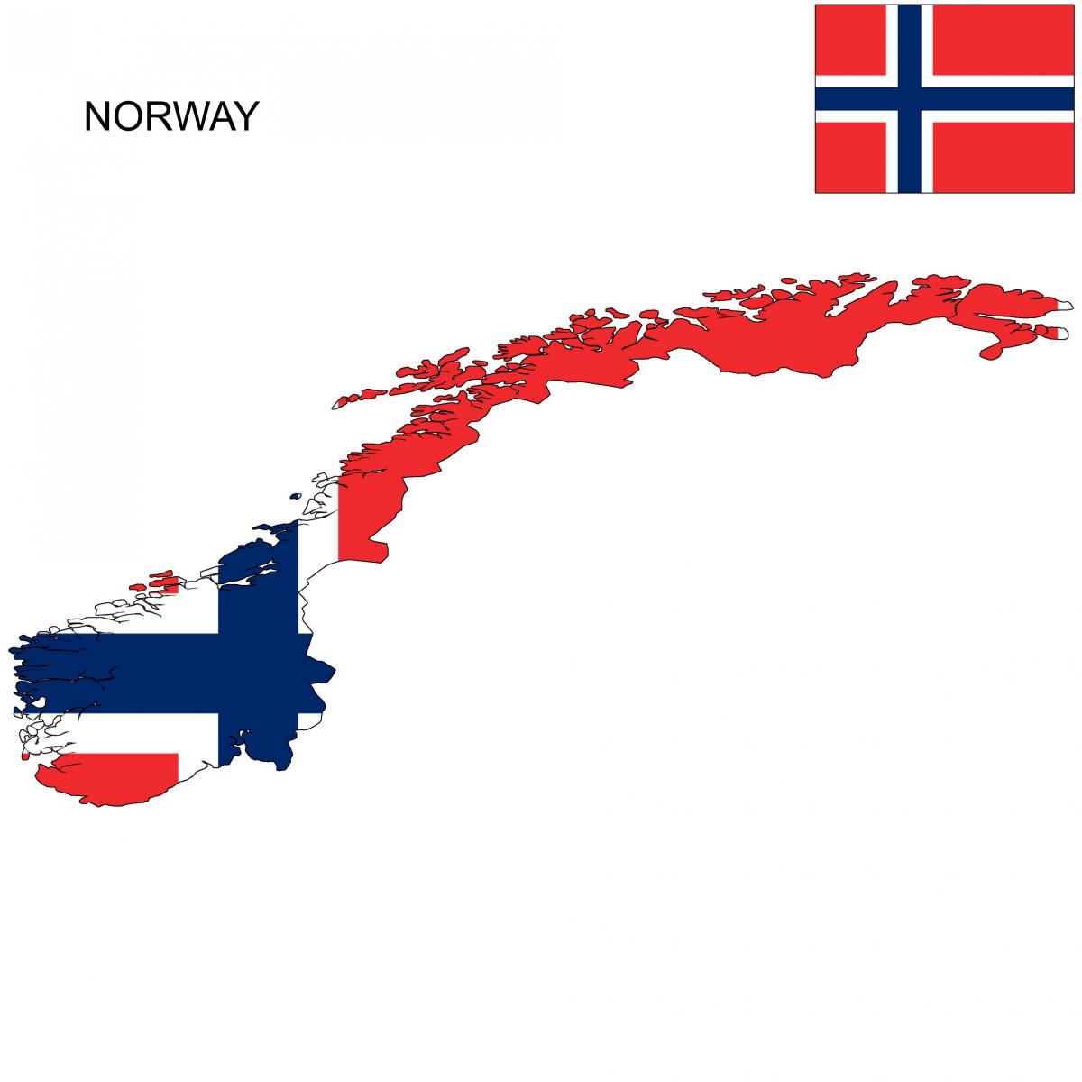 Norveç haritası bayrak