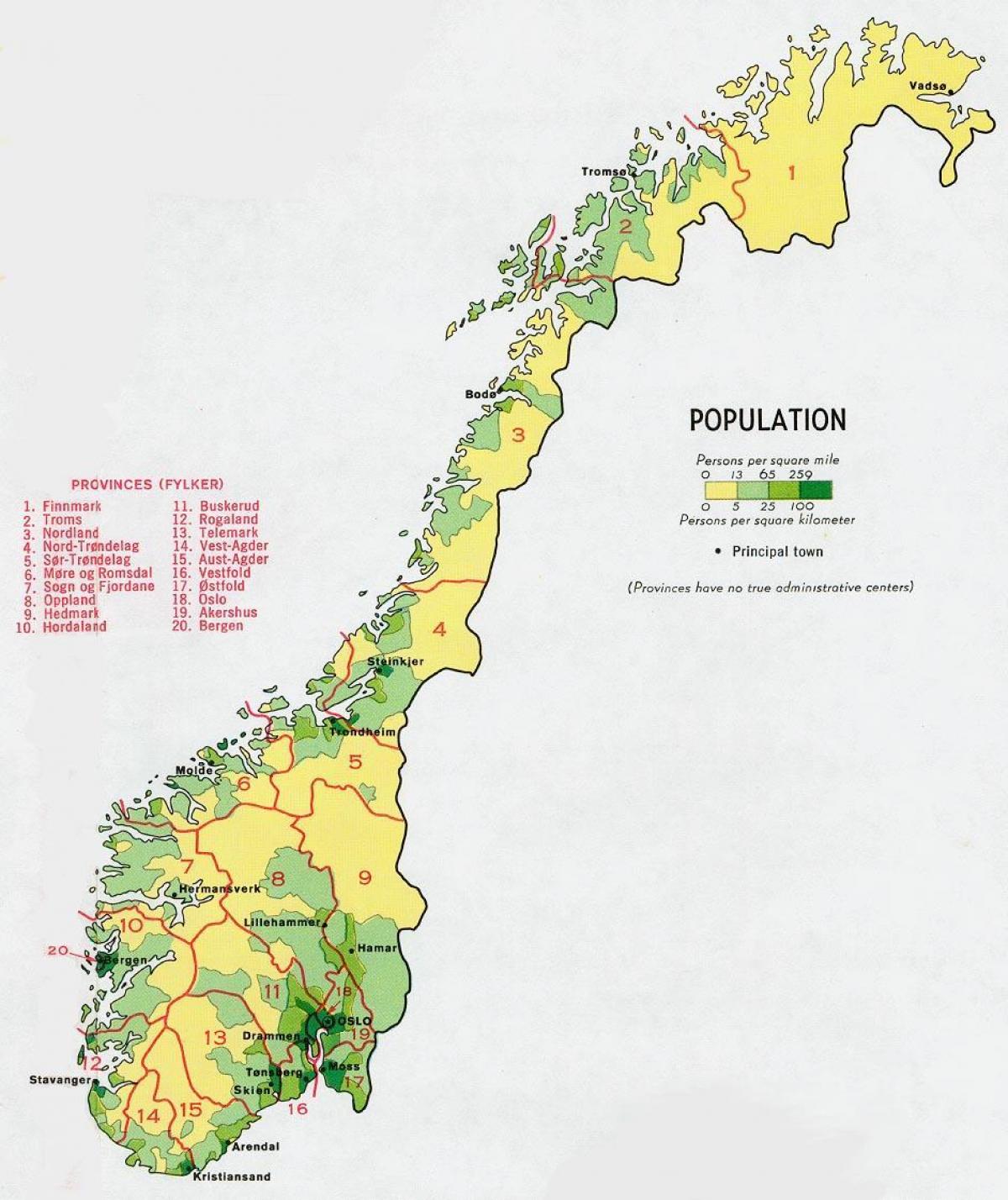 Norveç nüfusunun göster