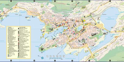 Bergen Norveç şehir haritası