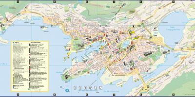 Bergen Norveç şehir haritası