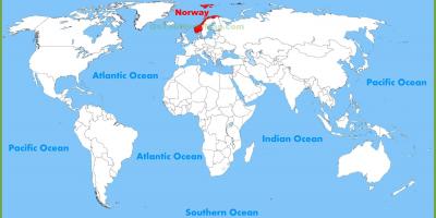 Dünya haritası Norveç gösteriliyor 