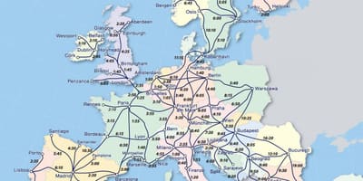 Eurail Norveç haritası 