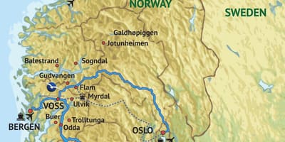 Güney batı Norveç göster 