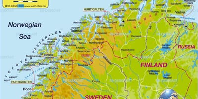 Kirkenes Norveç haritası 