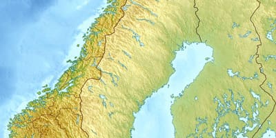 Fiziksel Norveç haritası 