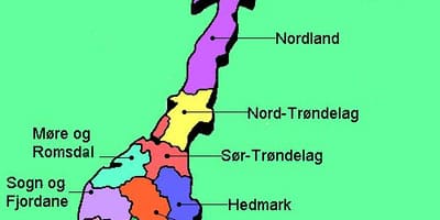 Norveç ulusal turizm rotaları haritası 