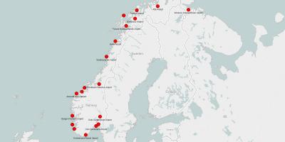 Norveç haritası havaalanları